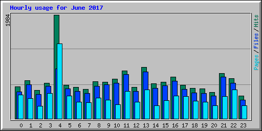 Hourly usage for June 2017